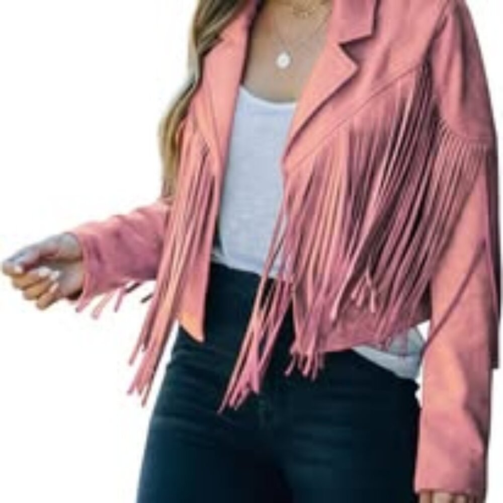 Pink Fringe Jacket